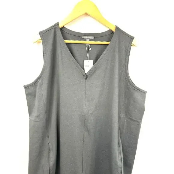 Eileen Fisher Cotton Ponte Lantern Jumpsuit Size 1X NWT